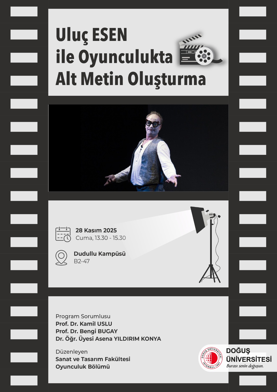 Oyunculuk Bölümü Oyunculukta Alt Metin Oluşturma Atölyesi-28.11.2025